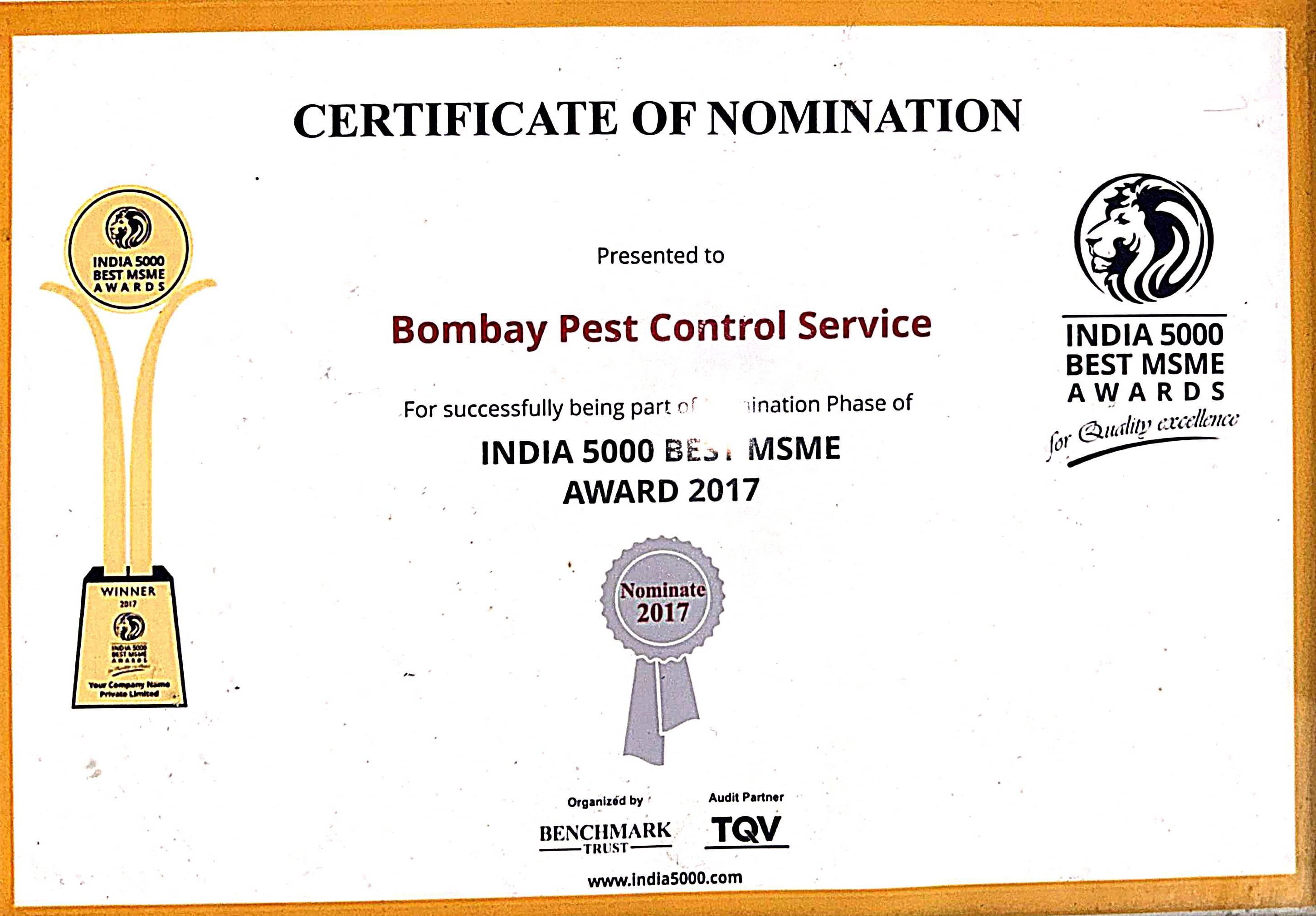 India 5000 Best MSME Award 2017